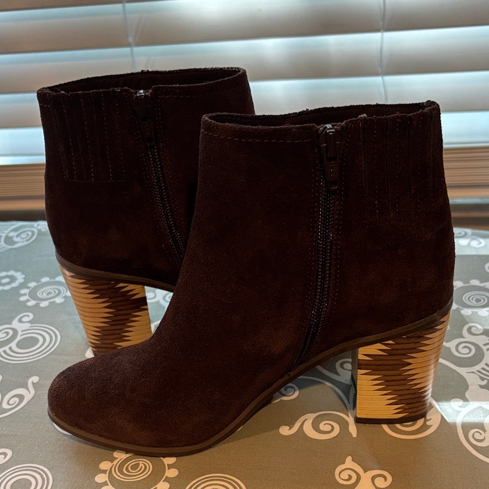 Seychelles‎ Brown Suede Ankle Boots Booties size 6-1/2 - Picture 7 of 10